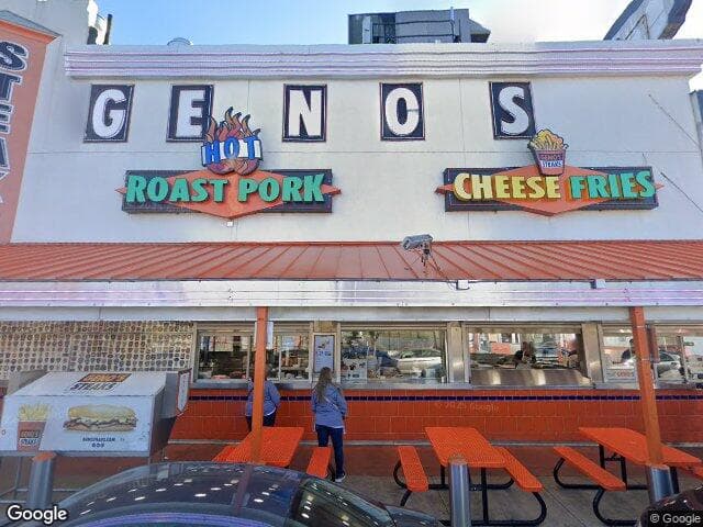 Street View of Geno's Steaks - Click to open in Google Maps