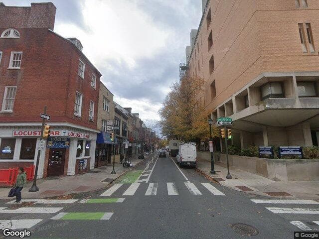 Street View of S 10th St & Locust St - Click to open in Google Maps